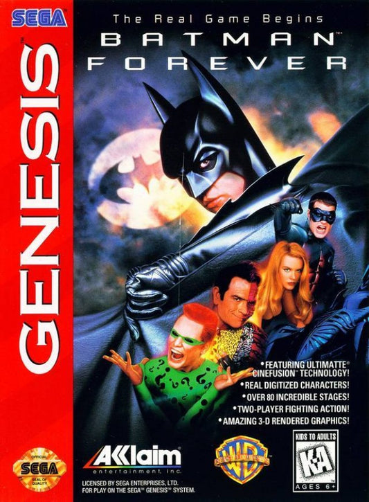 Batman Forever cover art for Sega Genesis (GEN) video game