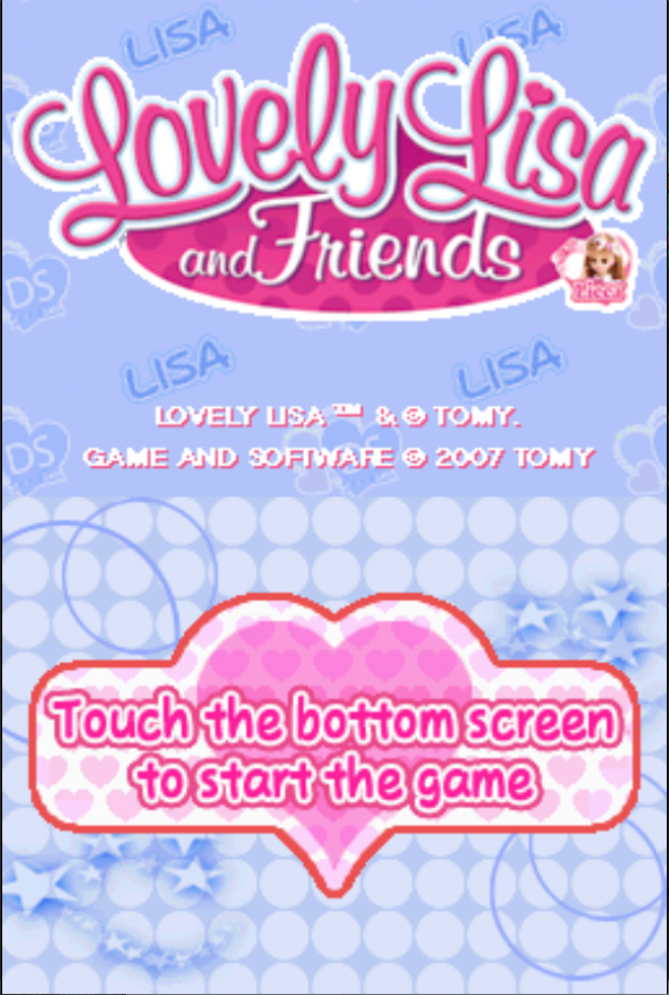 Lovely Lisa and Friends – Nintendo DS: Play mini-games, complete fun challenges, and interact with Lisa and her friends in a colorful world main menu