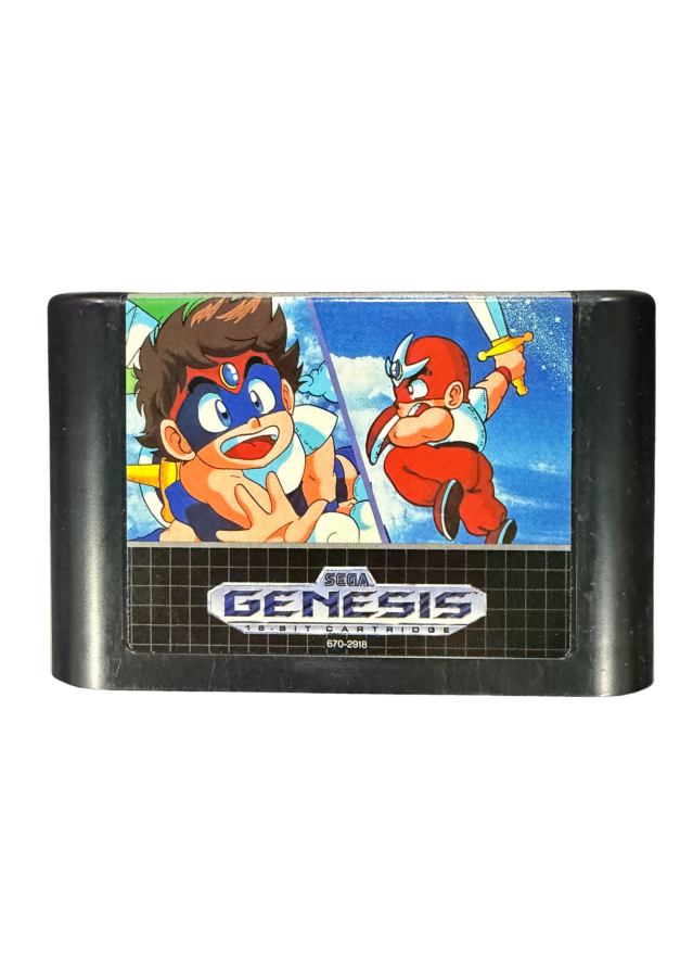 Chiki Chiki Boys Sega Genesis GEN for action platforming video game fans featuring colorful fantasy worlds side scrolling adventure sword combat magical abilities challenging enemies boss battles cooperative gameplay and classic arcade action collectible retro Genesis gaming appeal front of cartridge