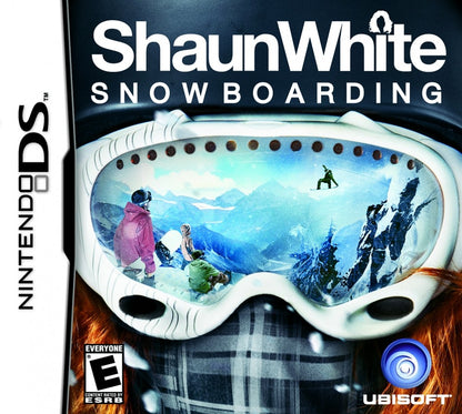 Shaun White Snowboarding Nintendo DS DS snowboarding sports video game featuring Shaun White extreme snowboarding downhill racing tricks jumps rails freestyle challenges mountain courses and classic Nintendo DS DS gameplay collectible retro gaming appeal front cover art