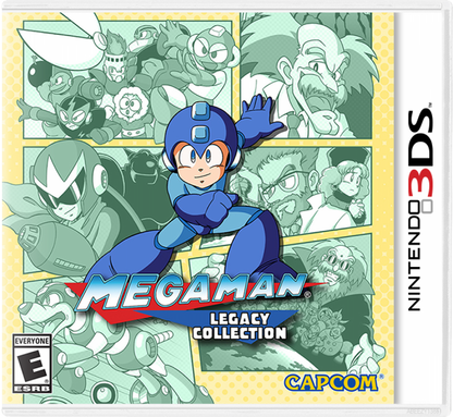 Mega Man Legacy Collection cover art for Nintendo 3DS (3DS) action platformer video game