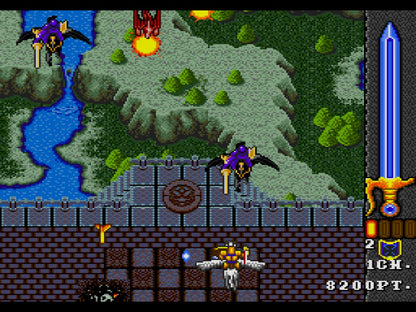 Phelios Sega Genesis vertical shoot-em-up Greek mythology theme Apollo arrows ascending temple stages mythological beasts and gods gameplay 