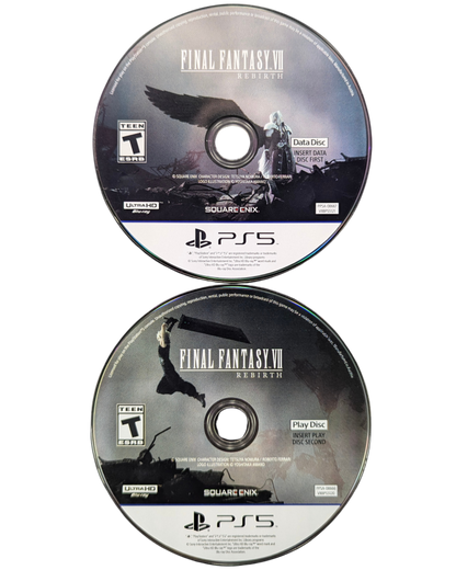 Final Fantasy VII Rebirth PS5 game featuring epic JRPG storytelling, turn-based and real-time hybrid combat, and immersive cinematic visuals on PlayStation 5 disc