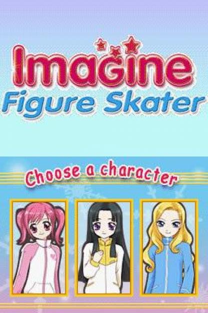 Imagine: Figure Skater start screen for Nintendo DS (DS) figure skating sports simulation video game