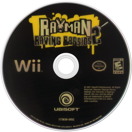 Rayman: Raving Rabbids 2 – Nintendo Wii (Wii) party mini-game comedy action video game disc