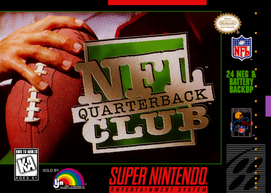 NFL Quarterback Club cover art for Super Nintendo Entertainment System (SNES) video game
