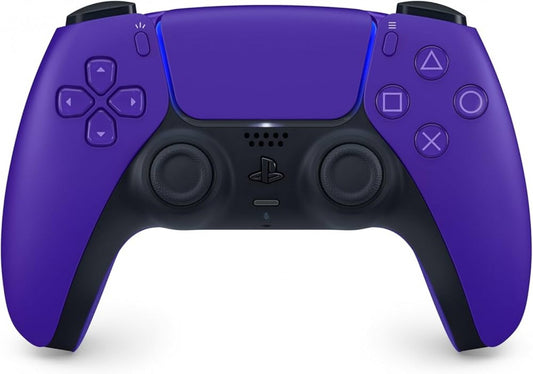 PlayStation 5 DualSense Wireless Controller New Galactic Purple official accessory immersive gaming haptic feedback adaptive triggers built-in microphone create button front of controller