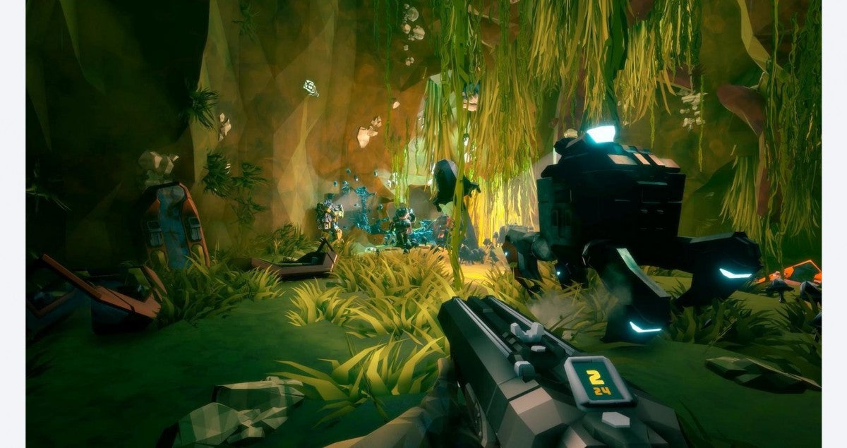 Deep Rock: Galactic gameplay for PlayStation 5 (PS5) cooperative sci-fi shooter video game