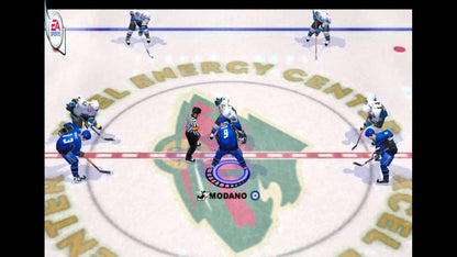 NHL 2004 PS2 Sony PlayStation 2 ice hockey sports game EA Sports NHL simulation hockey gameplay season mode franchise mode realistic skating puck physics NHL teams roster management multiplayer hockey game retro gaming PlayStation 2 software video game title gameplay