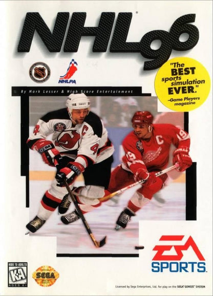 NHL 96 cover art for Sega Genesis (GEN) video game