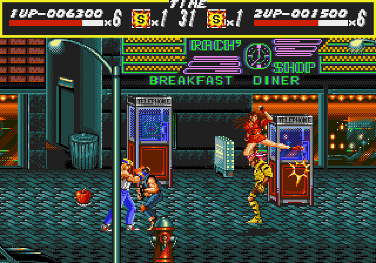 Streets of Rage gameplay for Sega Genesis (GEN) video game