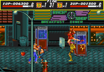 Streets of Rage gameplay for Sega Genesis (GEN) video game