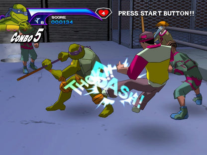 Teenage Mutant Ninja Turtles – PlayStation 2 (PS2) video game gameplay, action beat 'em up.