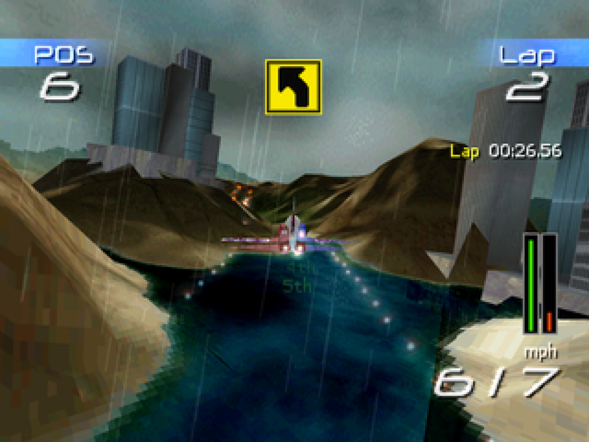 NGEN Racing retro futuristic combat racing game for PlayStation 1 (PS1) gameplay