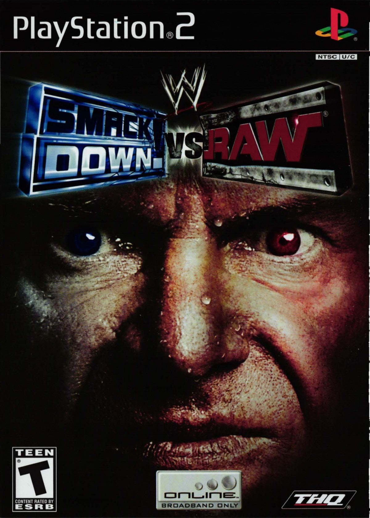 WWE SmackDown vs Raw PlayStation 2 PS2 for wrestling video game fans featuring WWE Superstars intense ring action season mode championship matches create a wrestler multiplayer battles authentic arenas signature moves and collectible gaming appeal front cover art