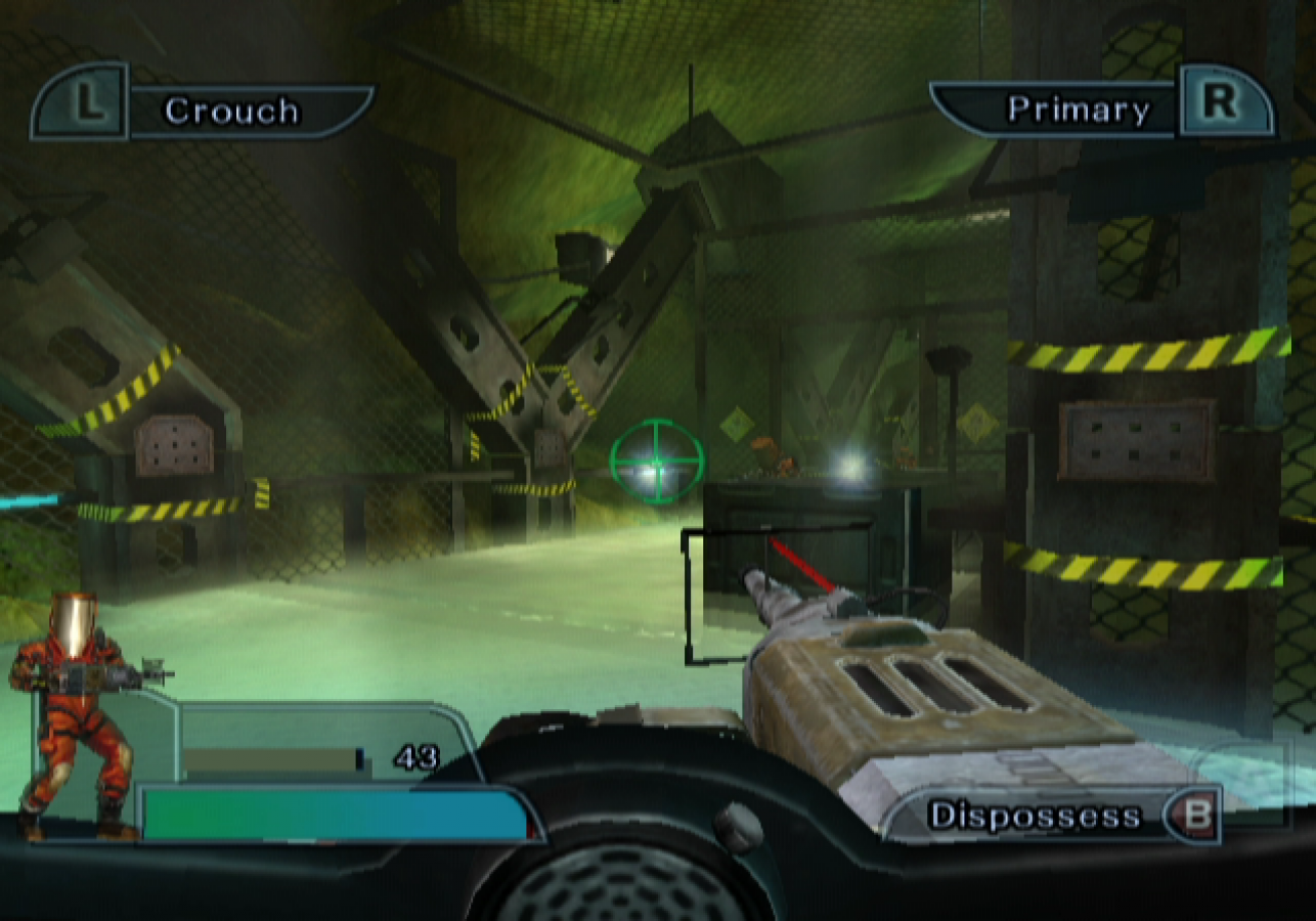 Geist gameplay for GameCube (GC) first-person action-adventure shooter video game