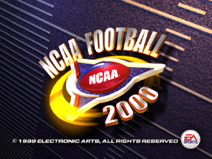 NCAA Football 2000 title card for PlayStation 1 (PS1) retro football video game