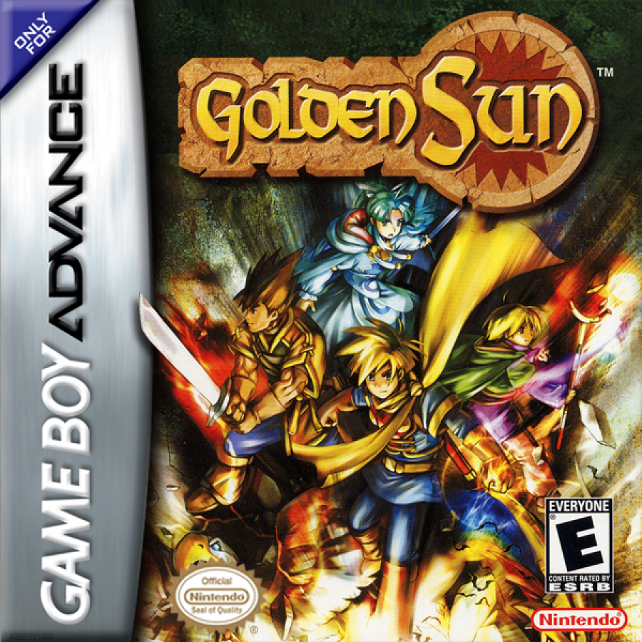 Golden Sun cover art for Game Boy Advance (GBA) video game