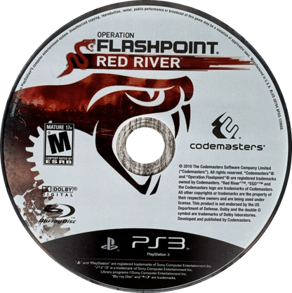 Operation Flashpoint Red River tactical military shooter video game featuring realistic modern combat squad based gameplay authentic battlefield scenarios and immersive first person war experience disc