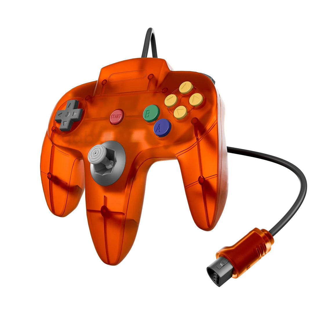 XYAB brand Inferno Orange Nintendo 64 controller wired gaming accessory