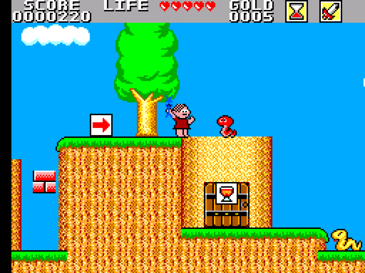 Wonder Boy in Monster Land Sega Master System SMS for action platforming role playing video game fans featuring side scrolling adventure monster battles fantasy environments weapon upgrades armor equipment shops challenging bosses exploration and classic Sega Master System gameplay collectible retro gaming appeal gameplay