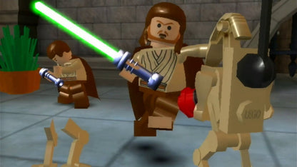 LEGO Star Wars The Complete Saga Wii game featuring family-friendly action adventure gameplay, cooperative play, and the full classic Star Wars saga in LEGO form gameplay 