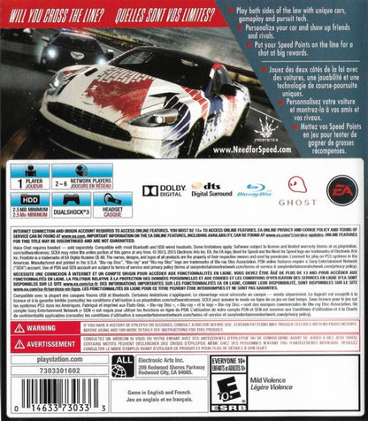 Need for Speed: Rivals [Greatest Hits] back cover art for PlayStation 3 (PS3) video game