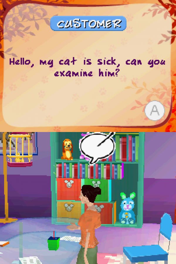 Imagine: Animal Doctor gameplay for Nintendo DS (DS) pet care simulation video game