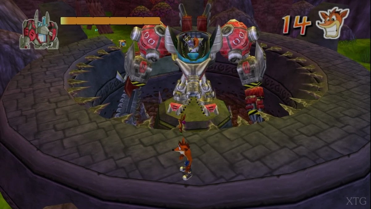 Crash Twinsanity for PlayStation 2 with 3D platforming adventure and comedic gameplay gameplay