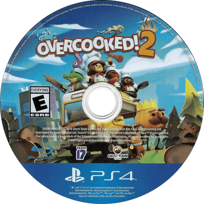 Overcooked 2 disc art for Playstation 4 (PS4) video game