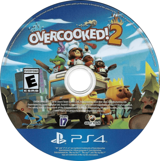Overcooked 2 disc art for Playstation 4 (PS4) video game