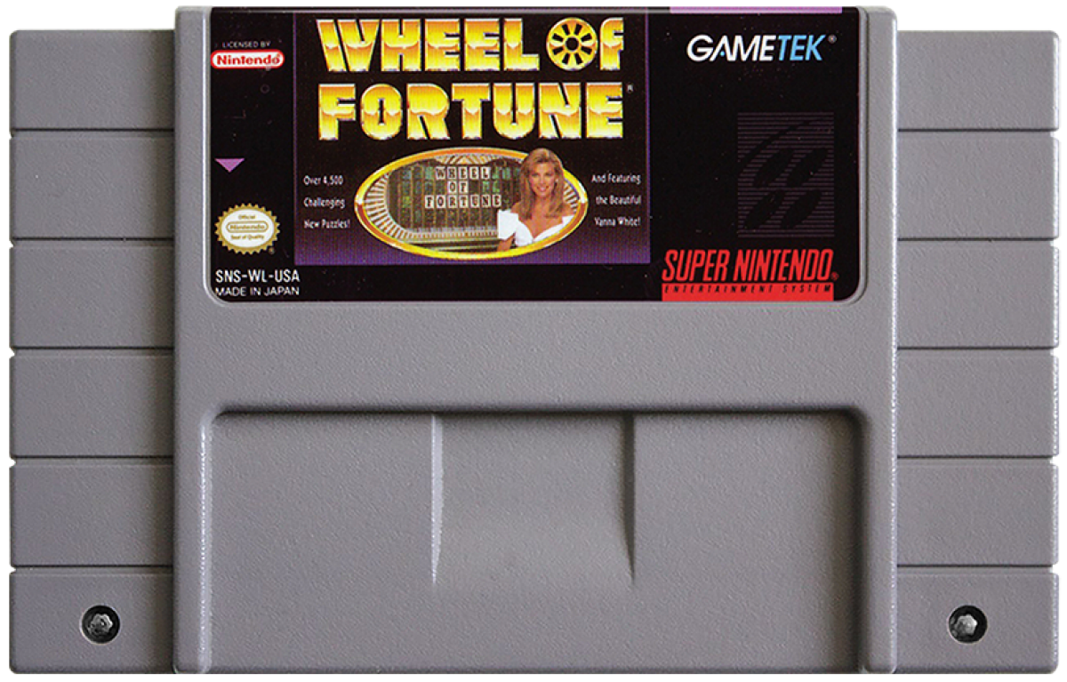 Wheel of Fortune cartridge for Super Nintendo Entertainment System (SNES) retro video game