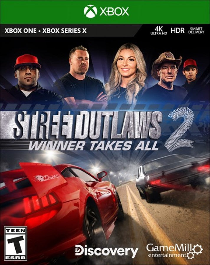 Street Outlaws 2: Winner Takes All cover art for Xbox Series X (XSX) street racing video game
