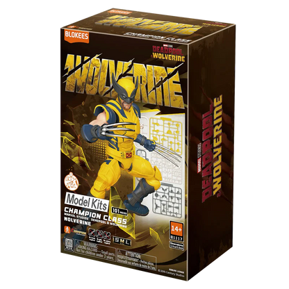 Blokees Marvel Deadpool and Wolverine Champion Class 05 Wolverine Model Kit featuring Marvel inspired Wolverine character design collectible buildable figure articulated display model detailed craftsmanship superhero collectible hobby kit and collectible gaming appeal