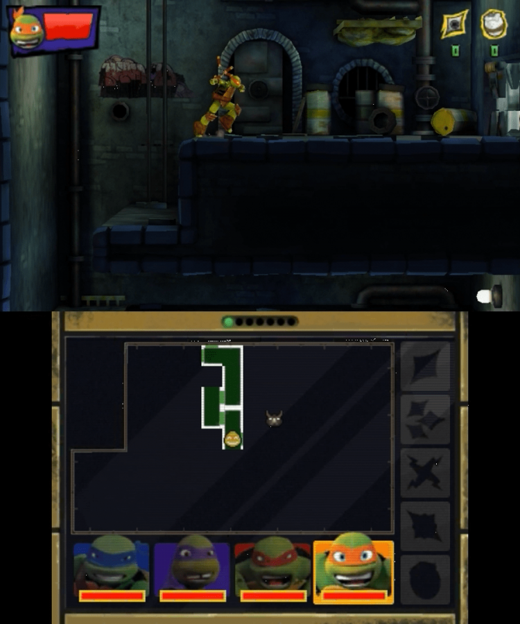 Teenage Mutant Ninja Turtles: Danger of the Ooze gameplay for Nintendo 3DS (3DS) action adventure video game