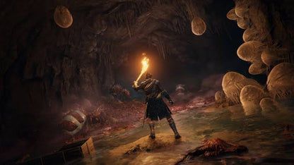 Elden Ring Xbox Series X XSX video game featuring open world action role playing gameplay challenging Soulslike combat fantasy adventure the Lands Between exploration Tarnished character customization powerful boss battles magic spells weapon upgrades legendary weapons dungeon crawling quests mysterious lore and epic enemy encounters classic Xbox Series X gaming retro video game collection collectible gaming appeal gameplay