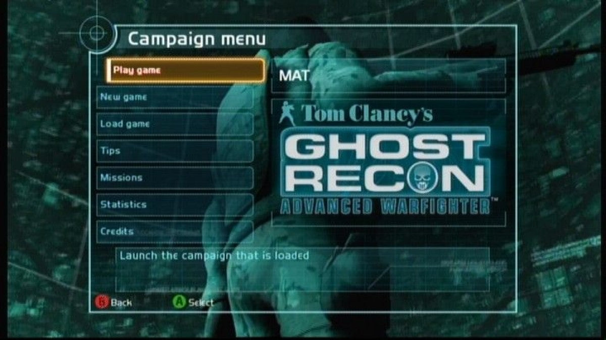 Tom Clancy's Ghost Recon Advanced Warfighter Xbox 360 tactical shooter featuring squad based military combat near future battlefield technology first person gameplay online multiplayer modes and strategic mission based warfare by Ubisoft gameplay