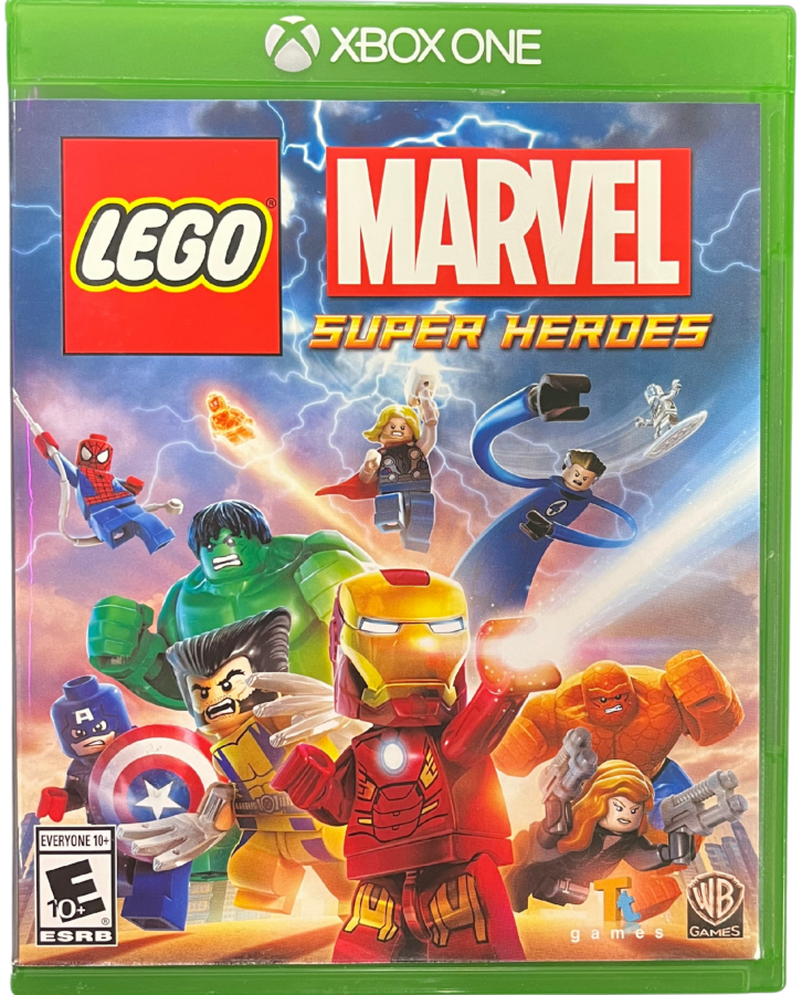LEGO Marvel Super Heroes Xbox One for retro video game enthusiasts featuring action adventure gameplay LEGO styled superhero characters open world exploration cooperative puzzle solving comic inspired missions humorous storytelling and collectible gaming appeal cover art 