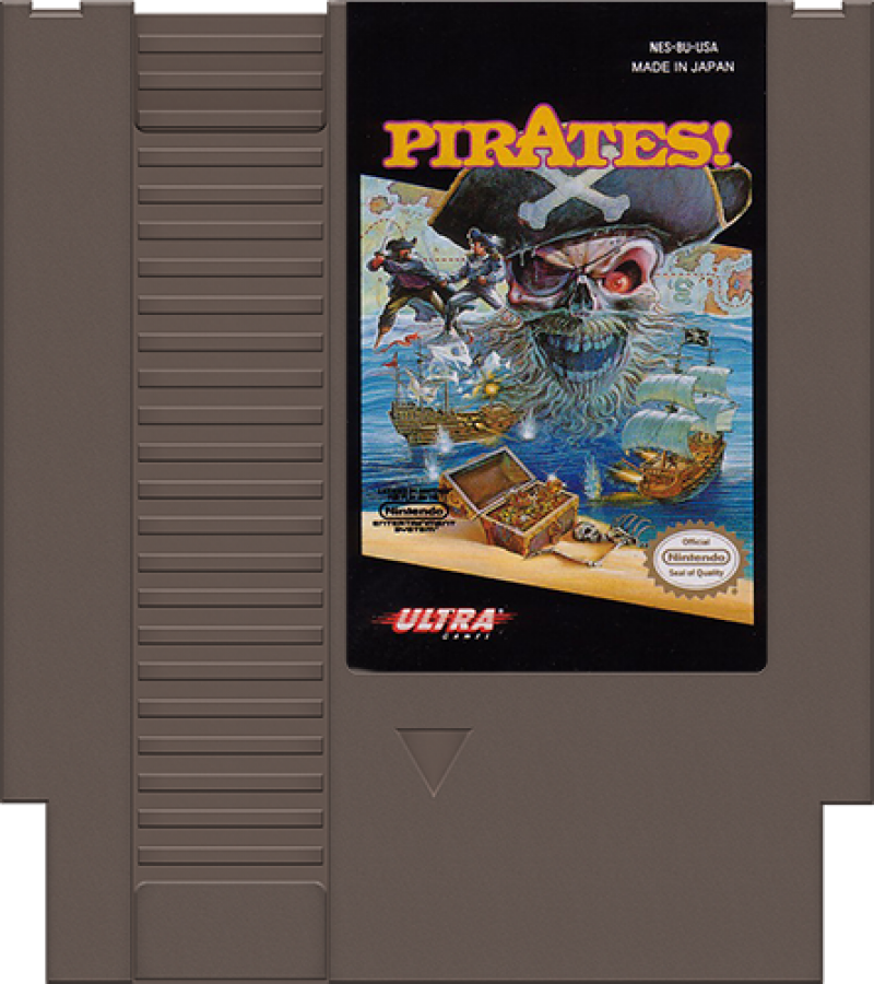 Pirates cartridge for Nintendo Entertainment System (NES) retro video game