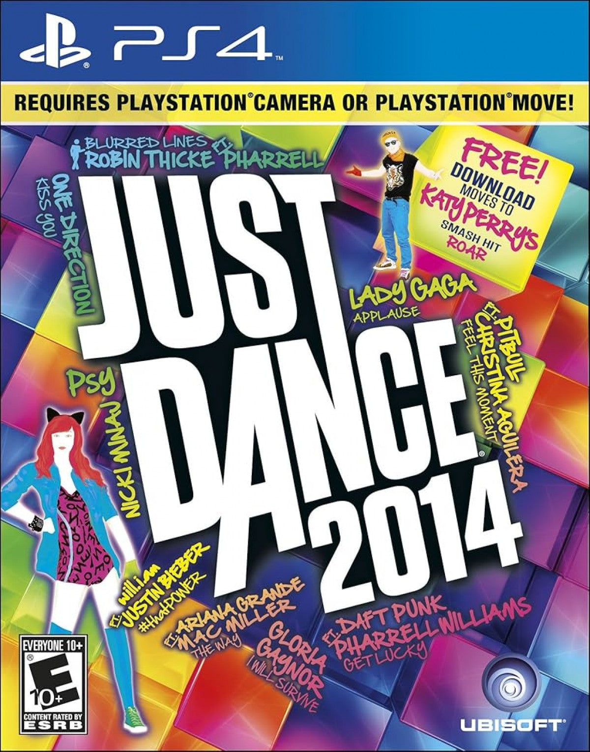 Just Dance 2014 PlayStation 4 PS4 for retro video game enthusiasts featuring rhythm and dance gameplay popular music tracks motion based choreography energetic party modes multiplayer fun interactive performance challenges and collectible gaming appeal cover art 