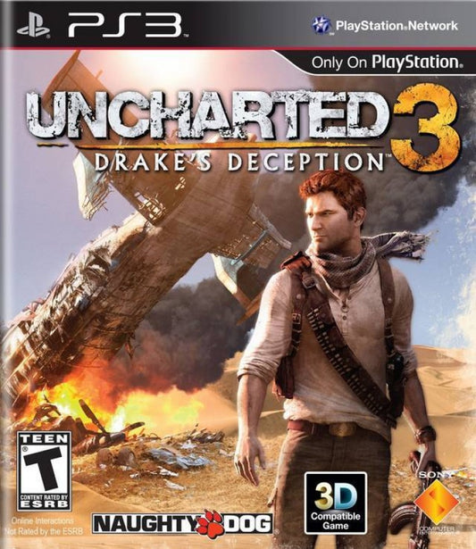 Uncharted 3: Drake's Deception cover art for PlayStation 3 (PS3) video game