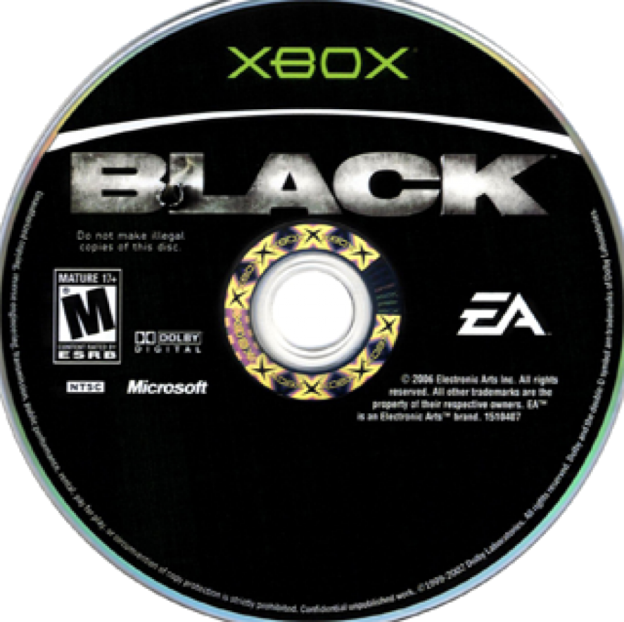 Black 2 disc art for Xbox (XBOX) video game