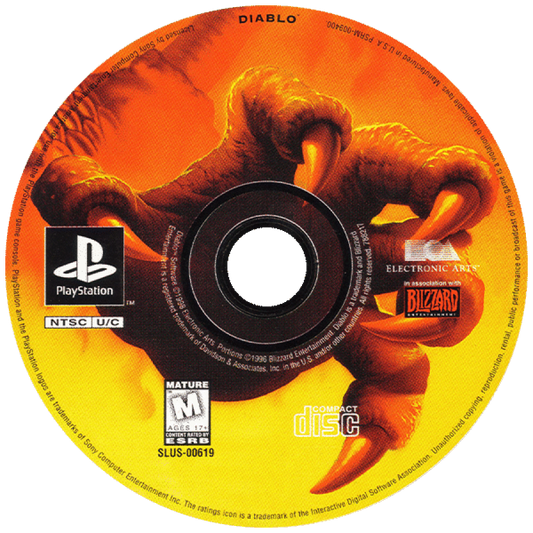 Diablo [w/ Registration Card] disc for PlayStation 1 (PS1) retro video game