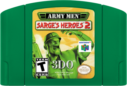 Army Men: Sarge's Heroes 2 [Green Cart] cartridge for Nintendo 64 (N64) video game