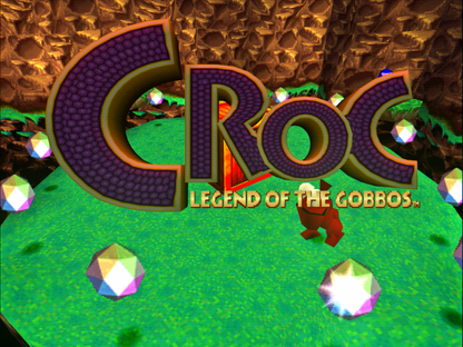 Croc: Legends of the Gobbos Greatest Hits retro 3D platform adventure game for PlayStation 1 (PS1) title screen