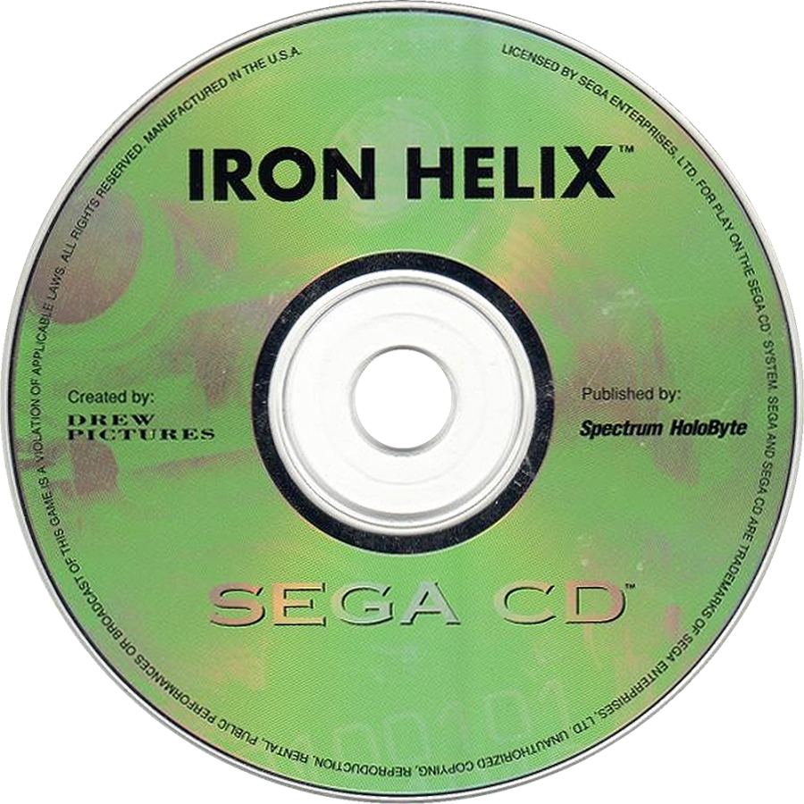 Iron Helix Sega CD Sega CD FMV interactive sci fi adventure game space horror puzzle exploration retro video game disc