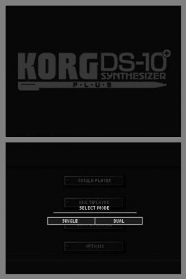 KORG DS-10 Synthesizer Plus music creation game for Nintendo DS featuring dual analog style synthesizers drum machines touch screen controls live performance mode and authentic Korg electronic music production experience gameplay