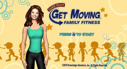 JumpStart Get Moving Family Fitness Nintendo Wii for retro video game enthusiasts featuring educational fitness gameplay motion controlled activities family friendly exercise mini games active learning challenges interactive workouts and collectible gaming appeal gameplay 