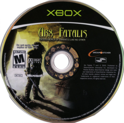 Arx Fatalis disc art for Xbox (XBOX) video game 