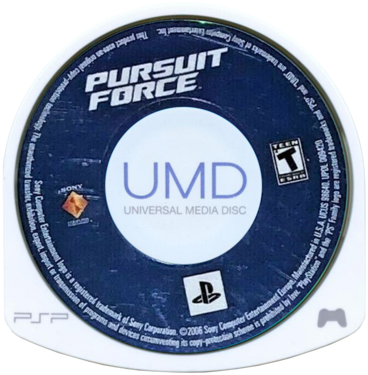 Pursuit Force disc for PlayStation Portable (PSP) action driving shooter game